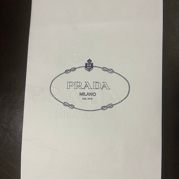 Small White Prada Milano Shopping Bag - Picture 4 of 7